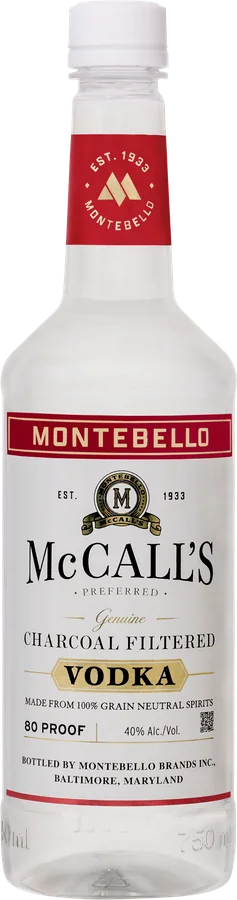 McCall’s Charcoal Filtered Vodka, 750 ml, refreshed label