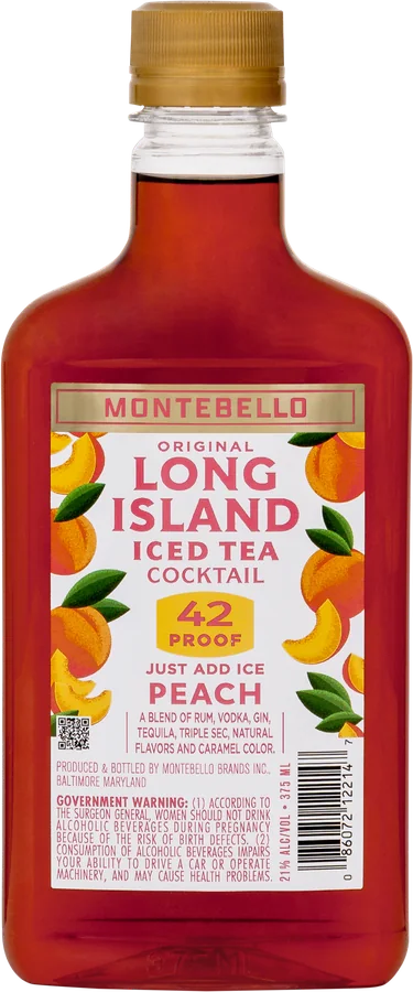 Peach Long Island Iced Tea, 375 ml, refreshed label