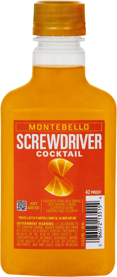 Screwdriver Montebello Cocktail, 200 ml, refreshed label