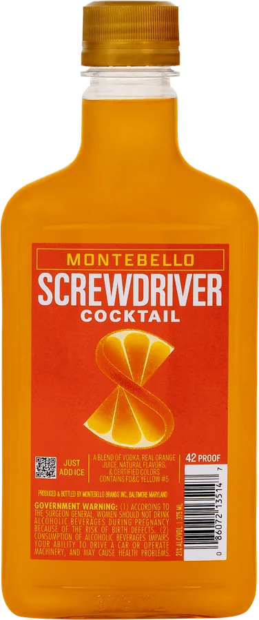 Screwdriver Montebello Cocktail, 375 ml, refreshed label