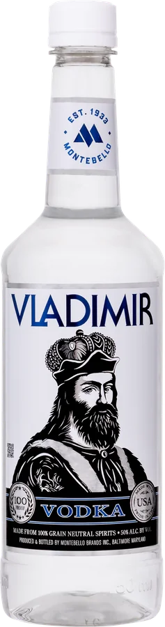 Vladimir 100 Vodka · 100 proof, 750 ml, refreshed label