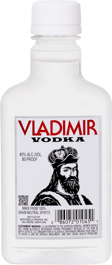 Vladimir 80 Vodka · 80 proof, 200 ml, refreshed label